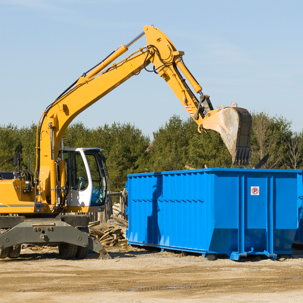 can i choose the location where the residential dumpster will be placed in Robinette WV